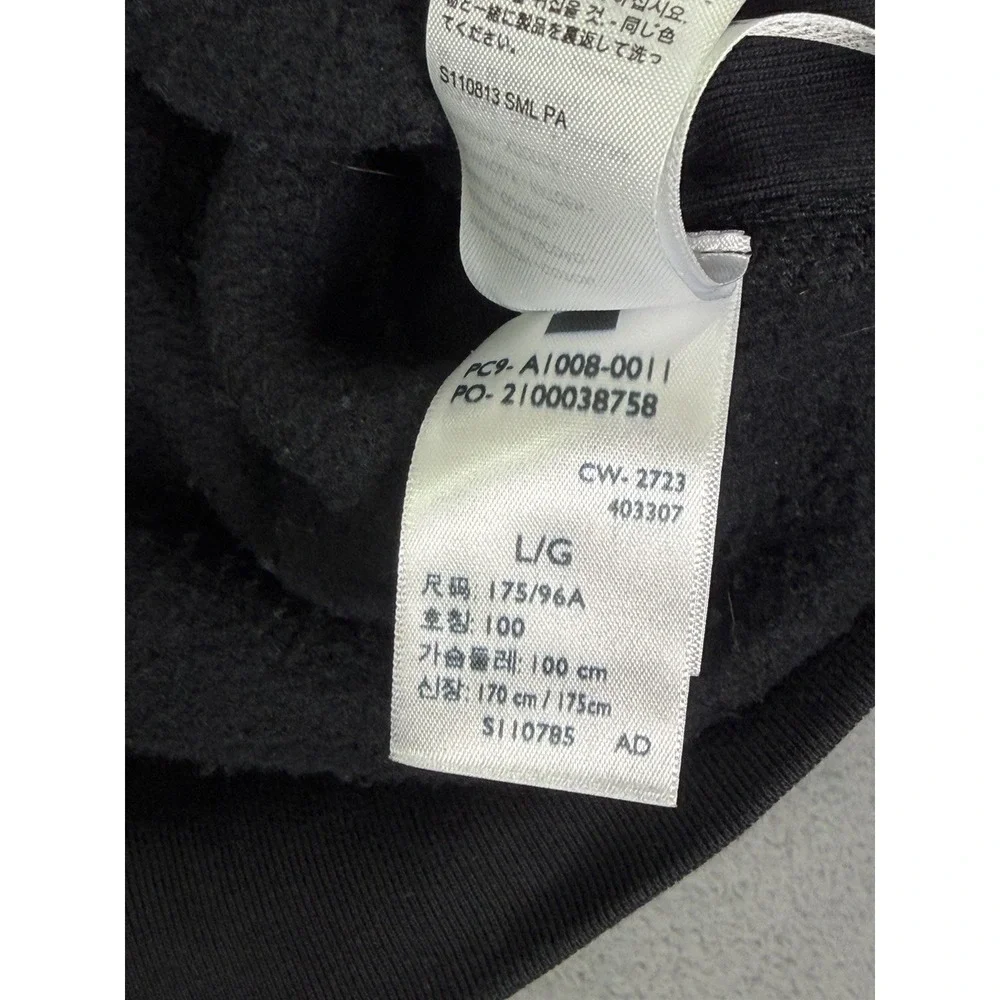 Levis Sweater Mens Large Black Pullover Hoodie Long Sleeve‎ Fleece Heavy